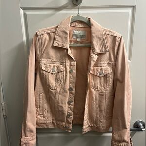 Lucky Brand Jacket The Tomboy Trucker Pink Denim Biker Womens Jacket